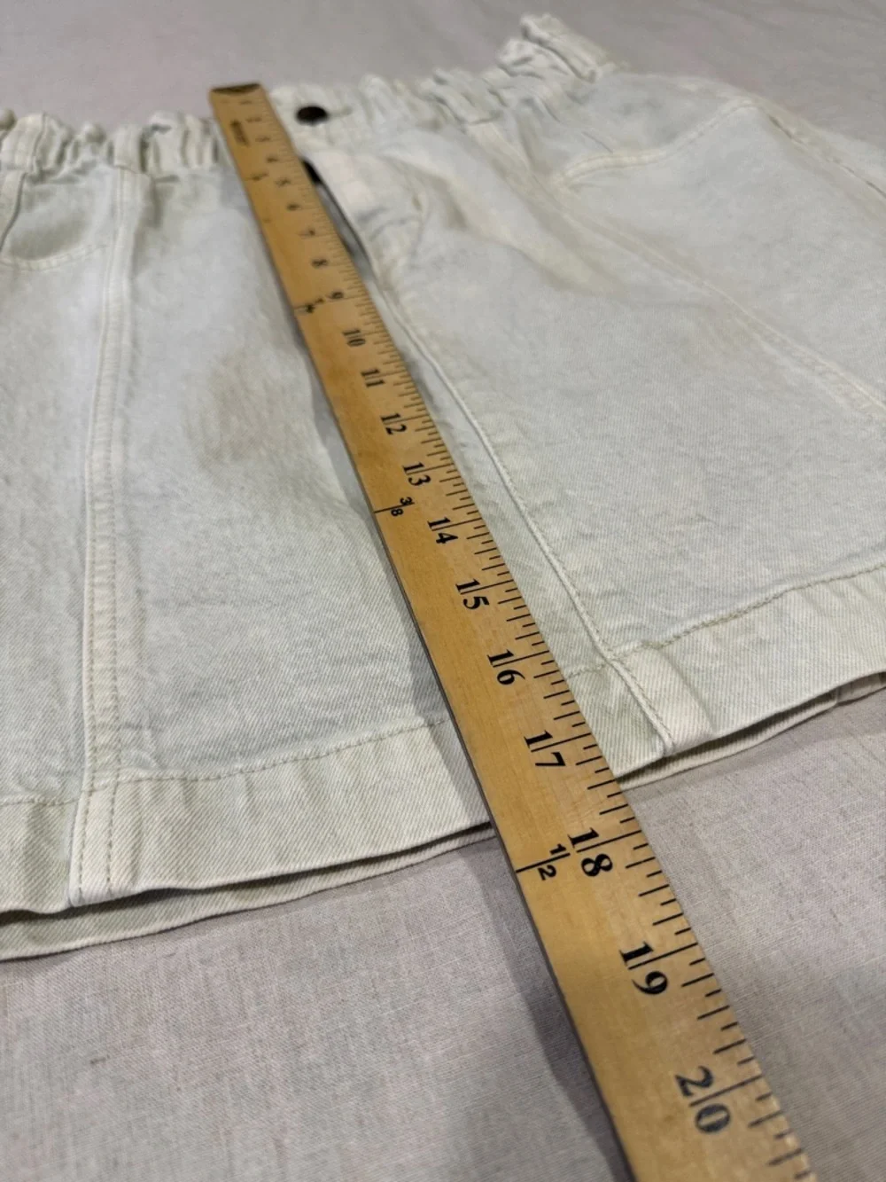 Universal Thread Light Wash Paperbag Waist Denim Mini Skirt Size 10
